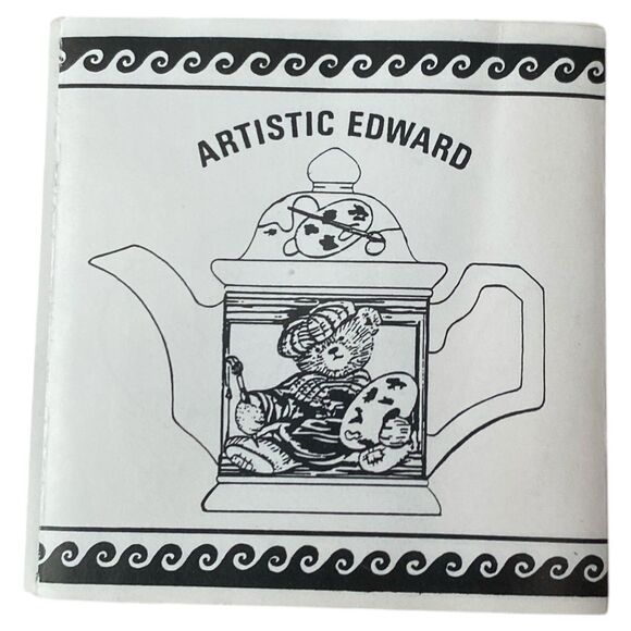 Vintage Wade “Edward the Artist” Teddy Bear Teapot – Judith Wooten Made in Eng - Picture 8 of 9